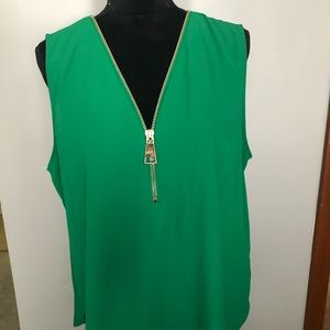Green sleeveless top